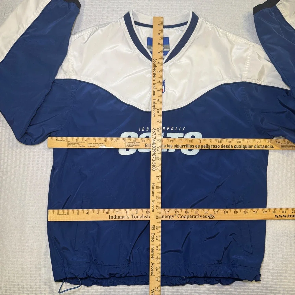 Reebok Indianapolis Colts NFL Windbreaker‎ Pullover Blue White XL